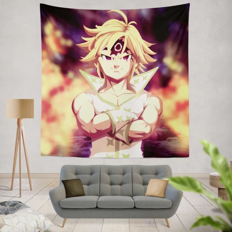 Meliodas Legendary Warrior Anime Wall Tapestry