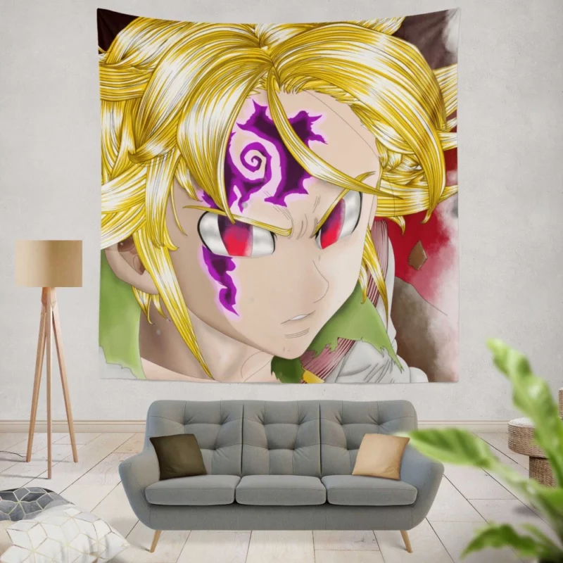 Meliodas Power Unleashed Anime Wall Tapestry