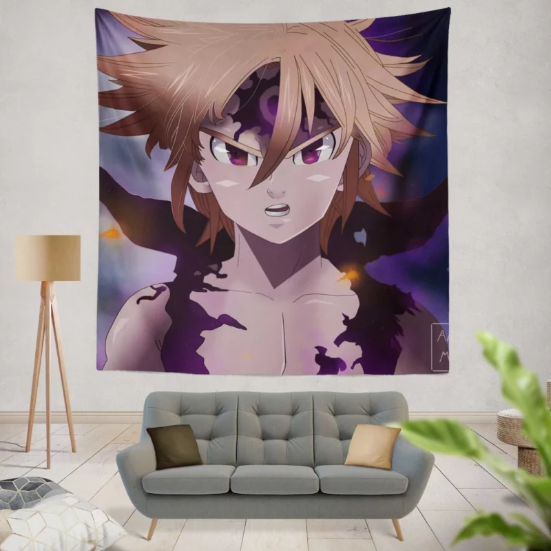 Meliodas Ruthless Demon Anime Wall Tapestry