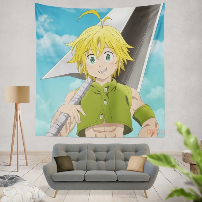 Meliodas Sinful Power Anime Wall Tapestry