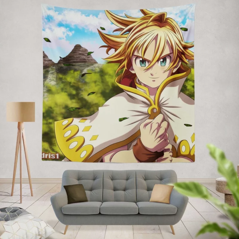 Meliodas Sky Prison Adventure Anime Wall Tapestry