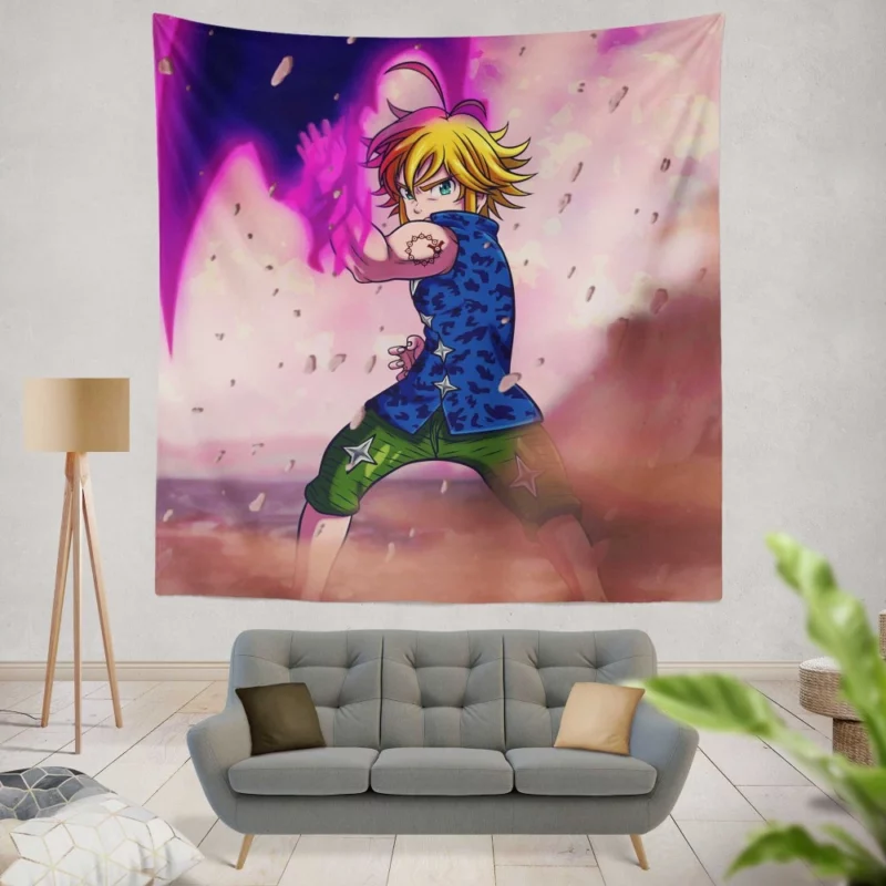 Meliodas Sword of Darkness Anime Wall Tapestry