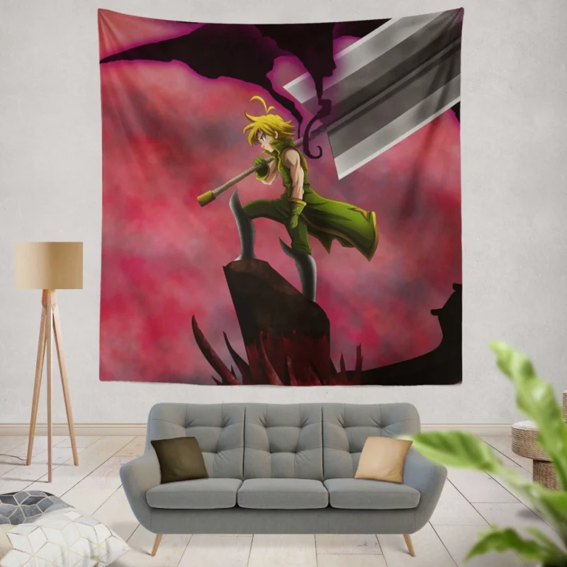 Meliodas Sword of Destiny Anime Wall Tapestry