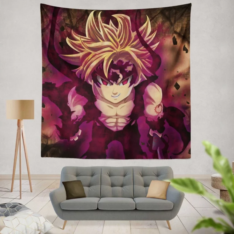 Meliodas Unbreakable Will Anime Wall Tapestry