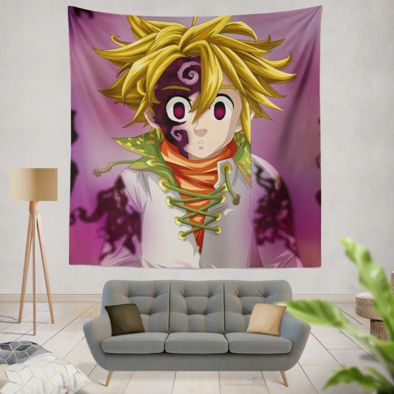 Meliodas Unstoppable Power Anime Wall Tapestry