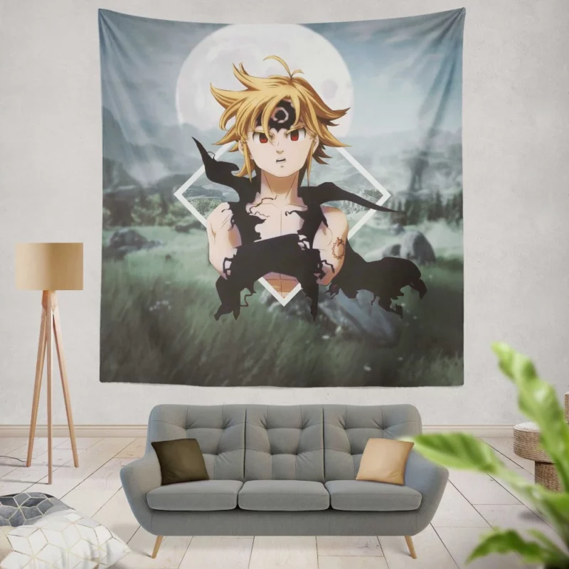 Meliodas Warrior of Wrath Anime Wall Tapestry