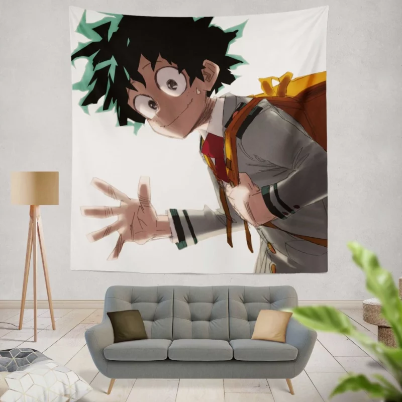 Midoriya Future Greatest Hero Anime Wall Tapestry