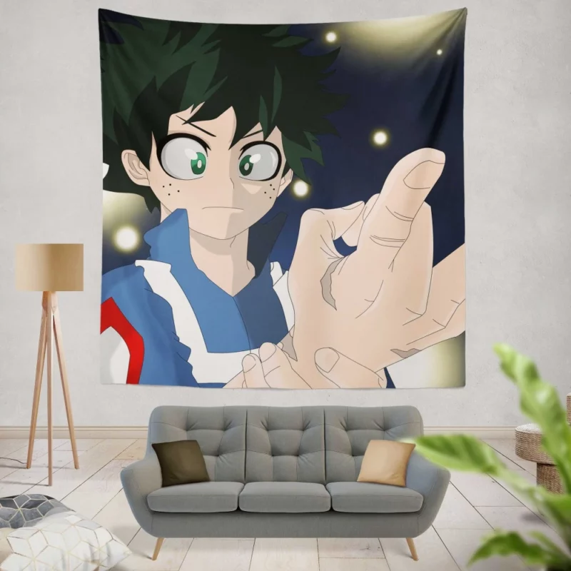 Midoriya Gifted with Heroism Anime Wall Tapestry