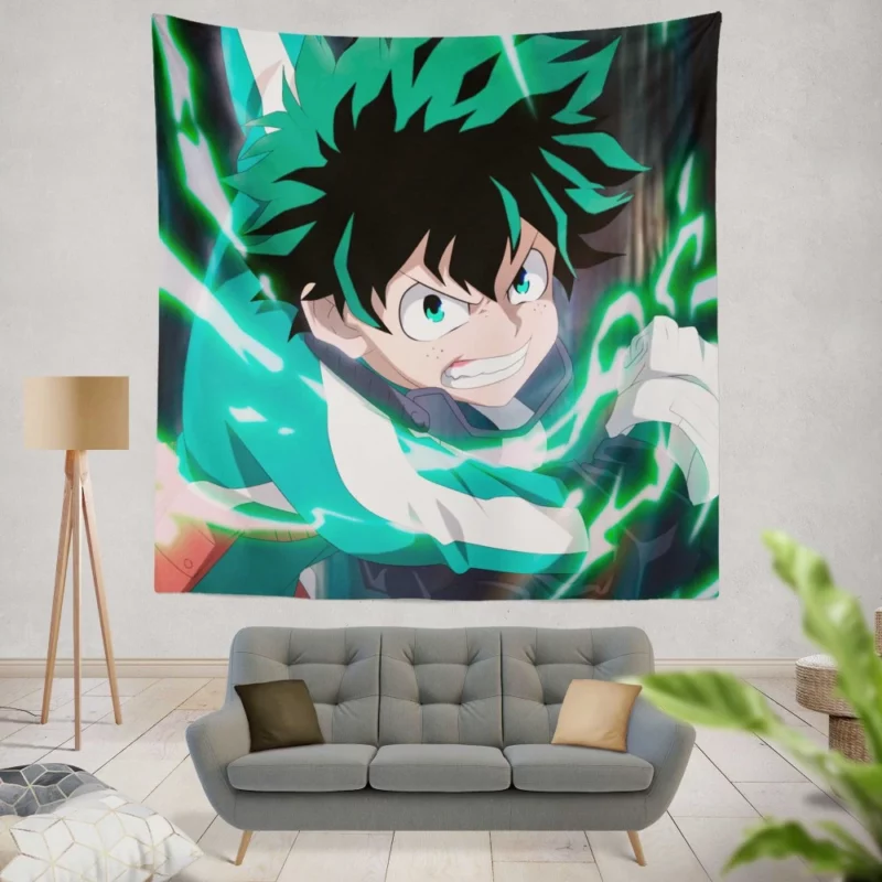 Midoriya Heart of a Hero Anime Wall Tapestry