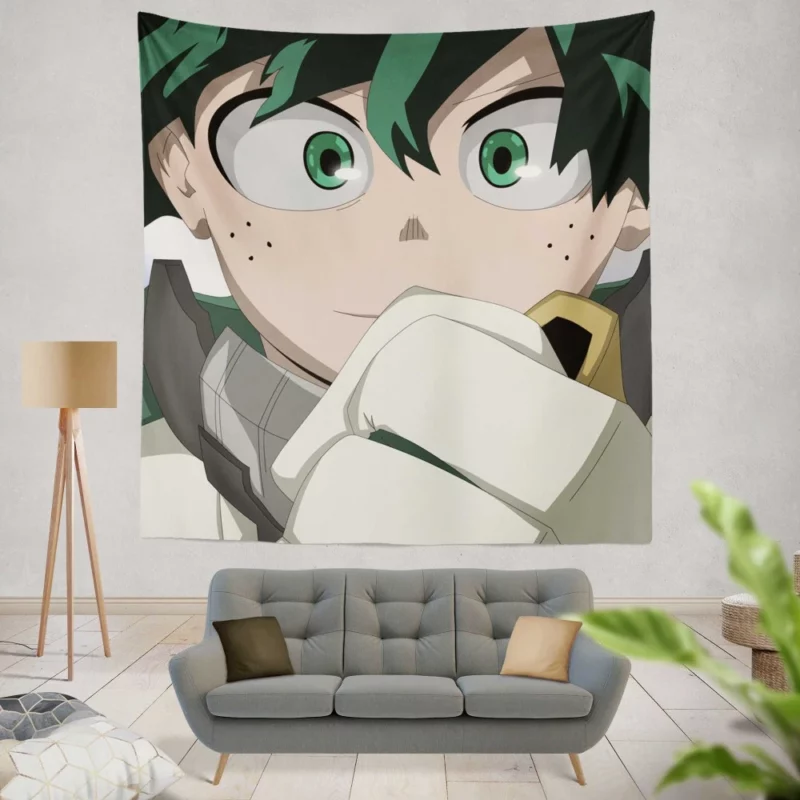 Midoriya Hero in Training Anime Wall Tapestry