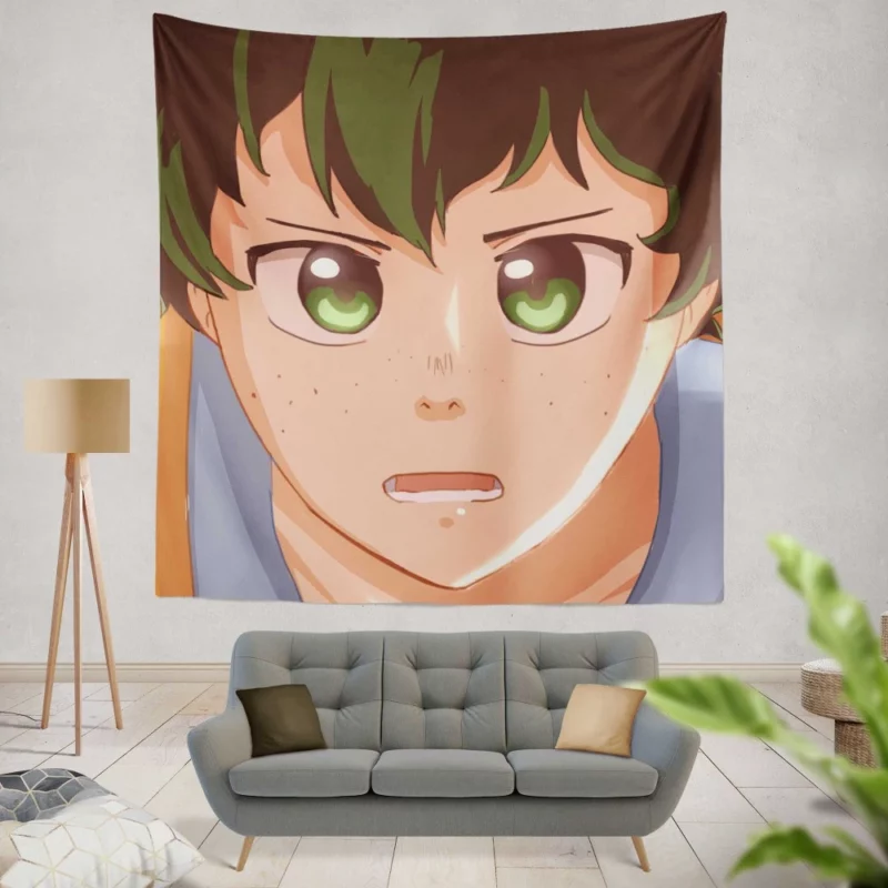 Midoriya Heroic Evolution Anime Wall Tapestry