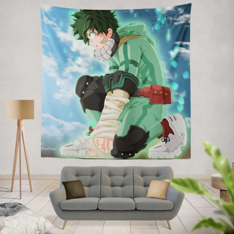 Midoriya Journey to Greatness Anime Wall Tapestry