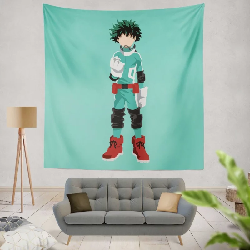 Midoriya Quest for Heroism Anime Wall Tapestry