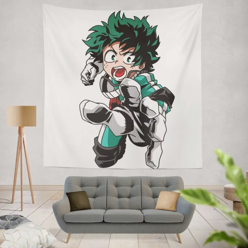 Midoriya Steps to Heroism Anime Wall Tapestry