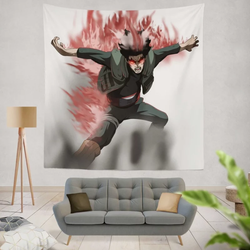 Might Guy Epic Battle Anime Wall Tapestry
