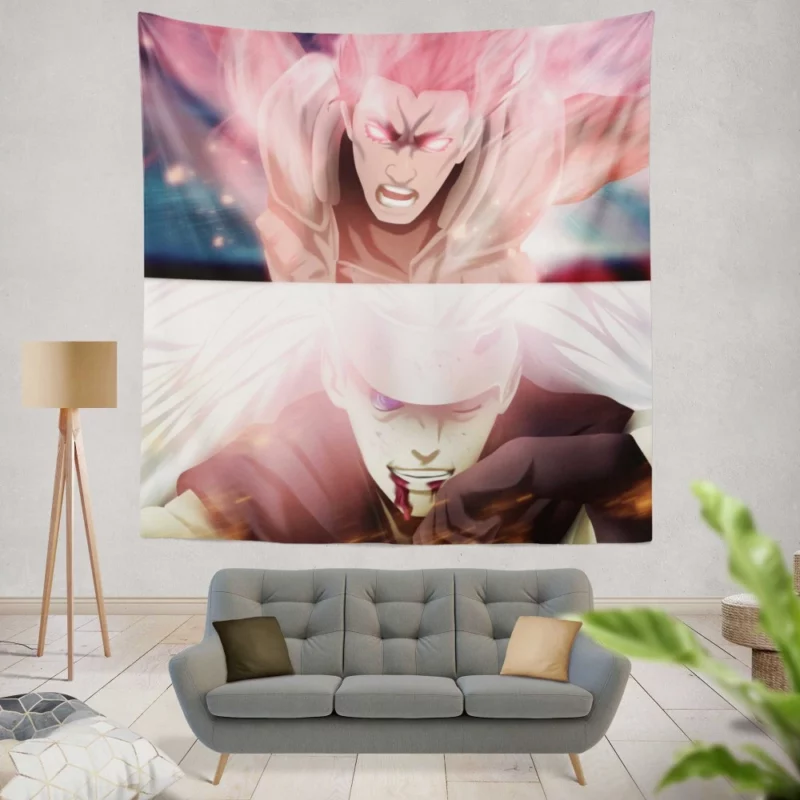 Might Guy vs Madara Uchiha Epic Clash Anime Wall Tapestry