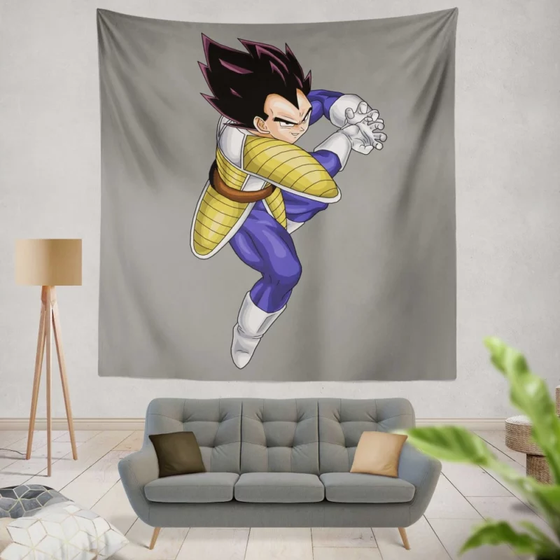 Mighty Prince Vegeta Legacy Anime Wall Tapestry