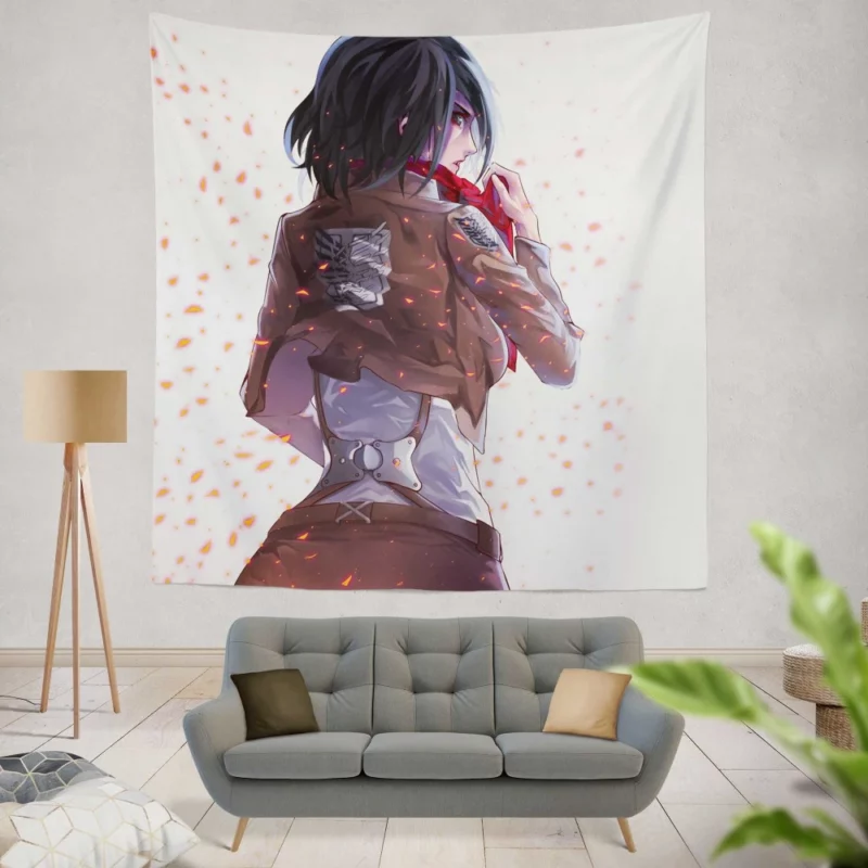 Mikasa Ackerman Teen Anime Wall Tapestry