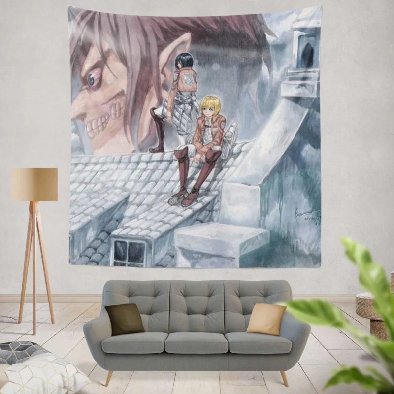 Mikasa Ackerman Unbreakable Bonds Anime Wall Tapestry