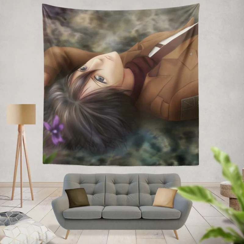 Mikasa Ackerman Unbreakable Japan Anime Wall Tapestry