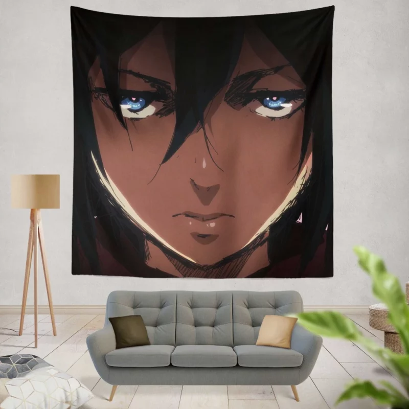 Mikasa Ackerman Unbreakable Will Anime Wall Tapestry