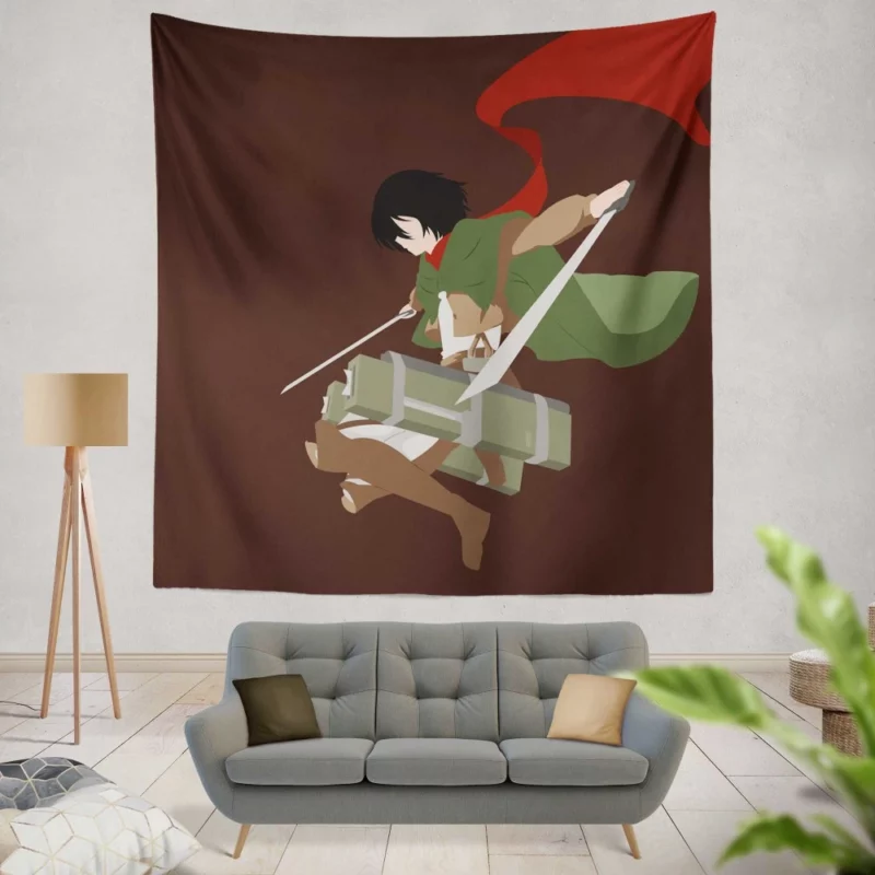 Mikasa Ackerman Wings of Freedom Anime Wall Tapestry