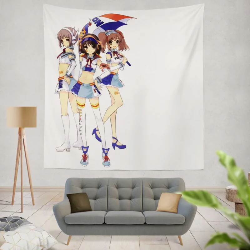 Mikuru Asahina and Yuki Nagato Haruhi Companions Anime Wall Tapestry