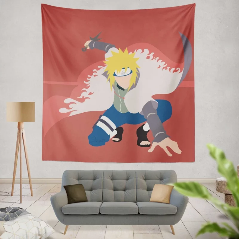 Minato Namikaze A Hero Remembered Anime Wall Tapestry