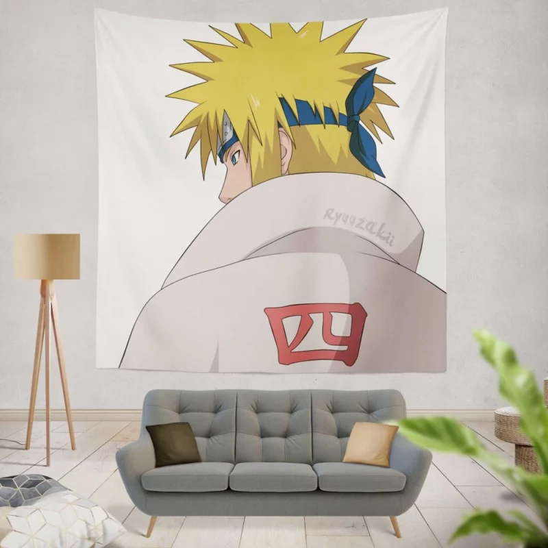 Minato Namikaze Guiding Light of Naruto Anime Wall Tapestry