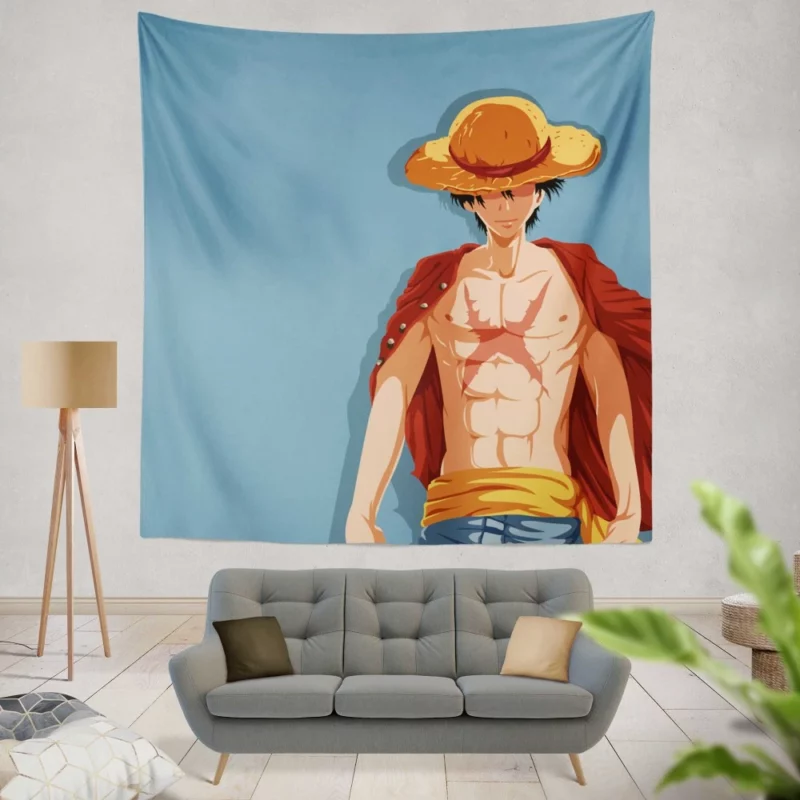 Monkey D. Luffy Straw Hat Captain Anime Wall Tapestry