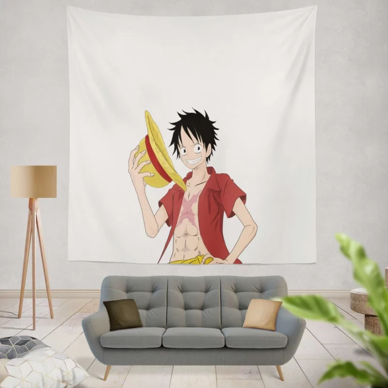 Mugiwara no Luffy Exploits Anime Wall Tapestry