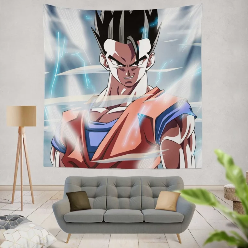 Mystic Gohan Unleashed Power Anime Wall Tapestry