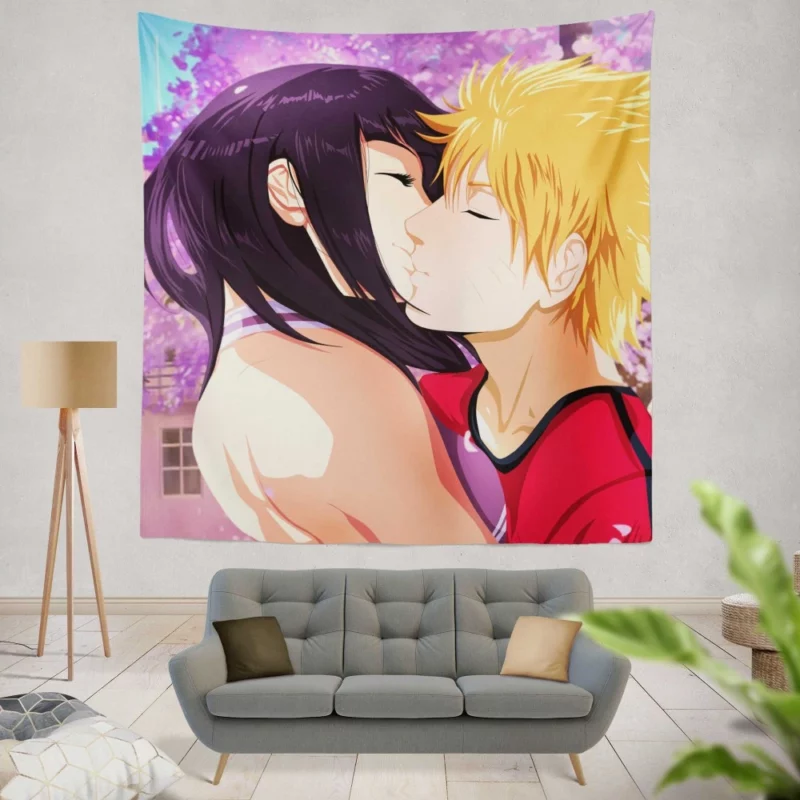 NaruHina Naruto and Hinata Union Anime Wall Tapestry