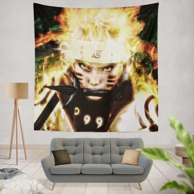 Naruto Enduring Spirit Anime Wall Tapestry