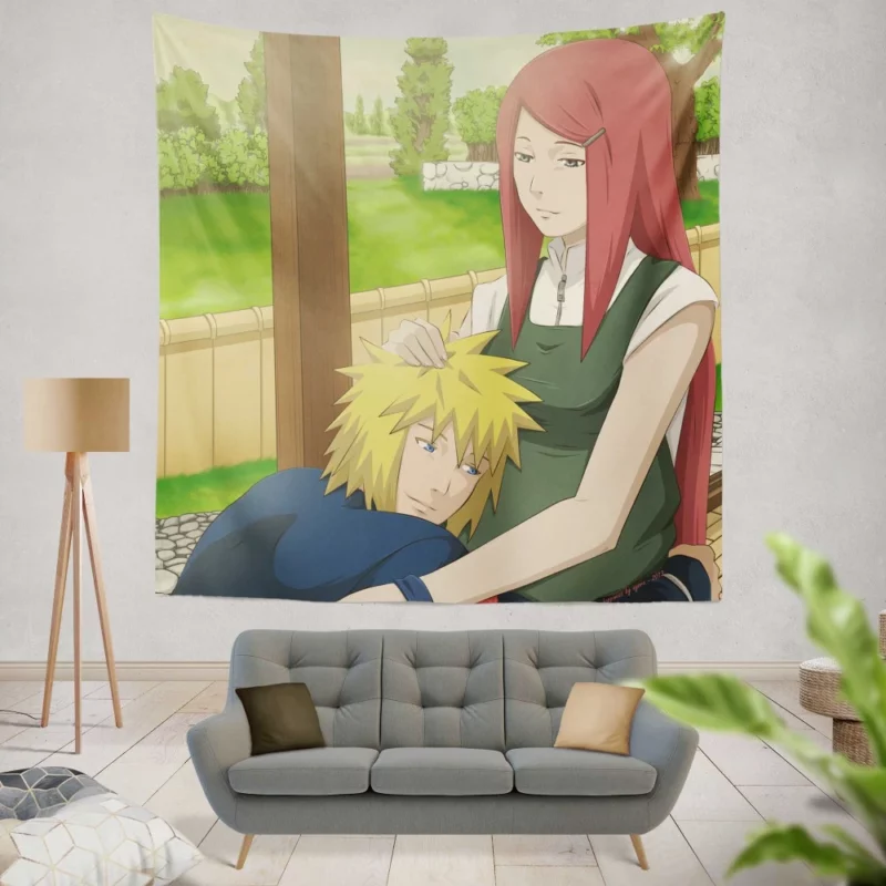 Naruto Parents Minato and Kushina Anime Wall Tapestry