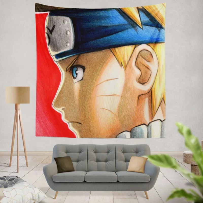 Naruto Unceasing Efforts Anime Wall Tapestry