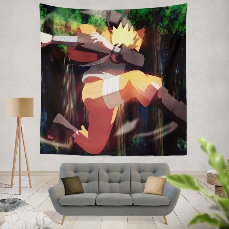 Naruto Undying Courage Anime Wall Tapestry
