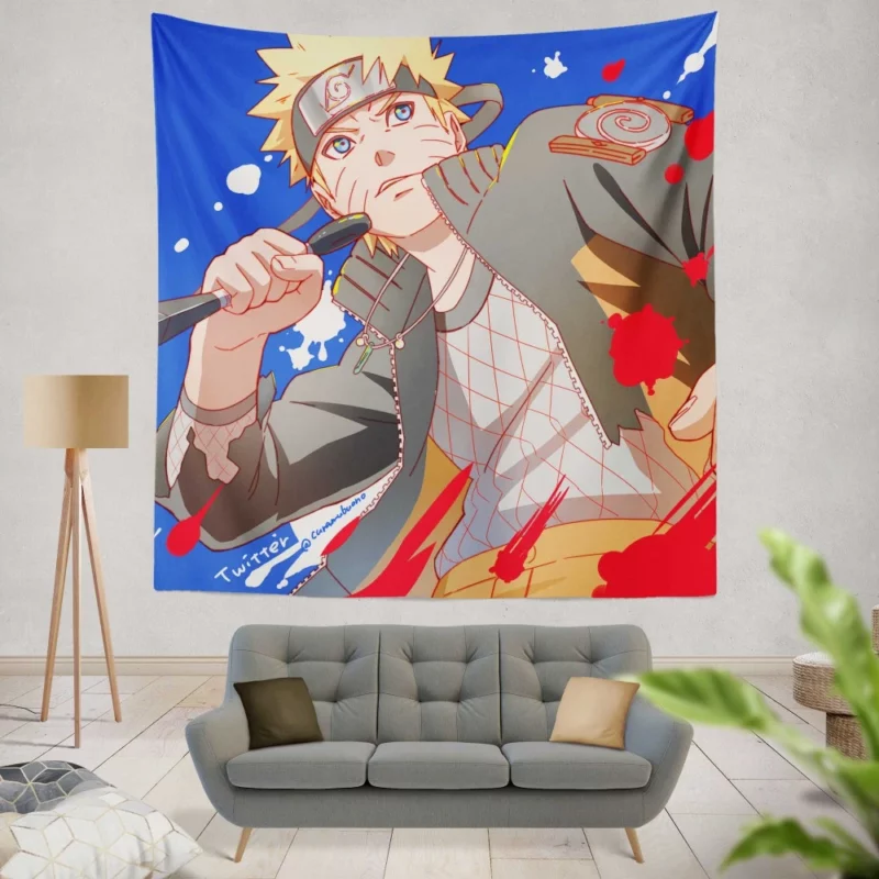 Naruto Unstinting Journey Anime Wall Tapestry