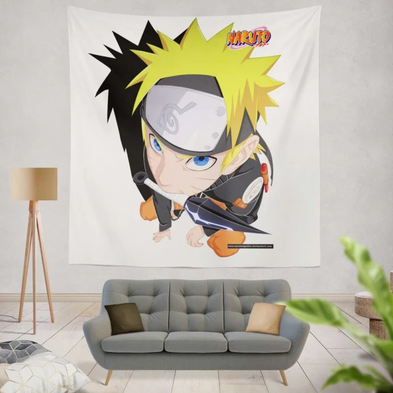 Naruto Uzumaki Determination Anime Wall Tapestry