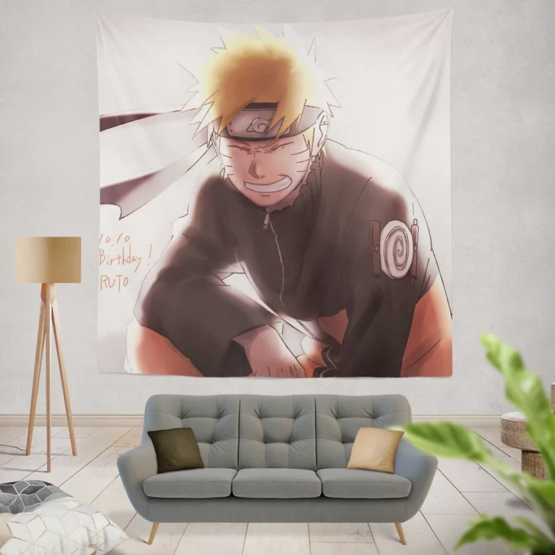 Naruto Uzumaki Endearing Spirit Anime Wall Tapestry