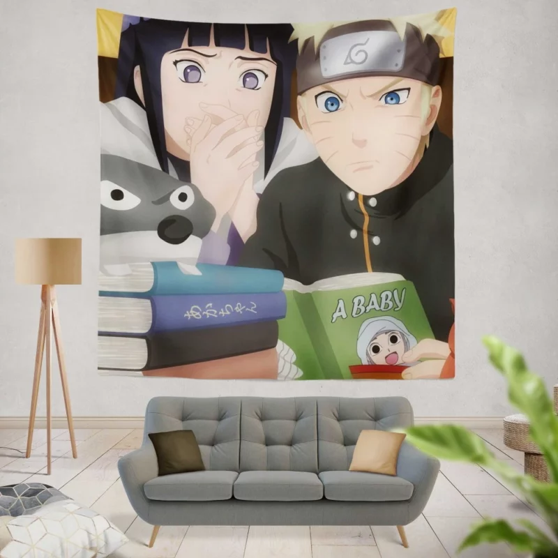 Naruto and Hinata Enduring Bond Anime Wall Tapestry