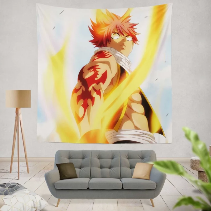Natsu Dragneel Epic Journey Anime Wall Tapestry