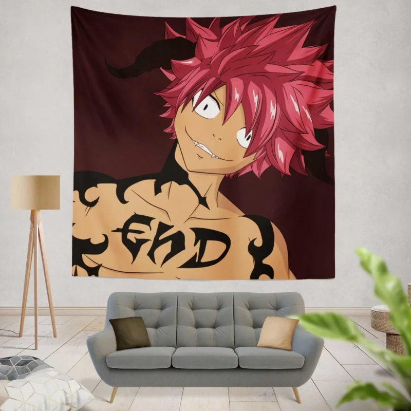 Natsu Dragneel Heroic Tale Anime Wall Tapestry