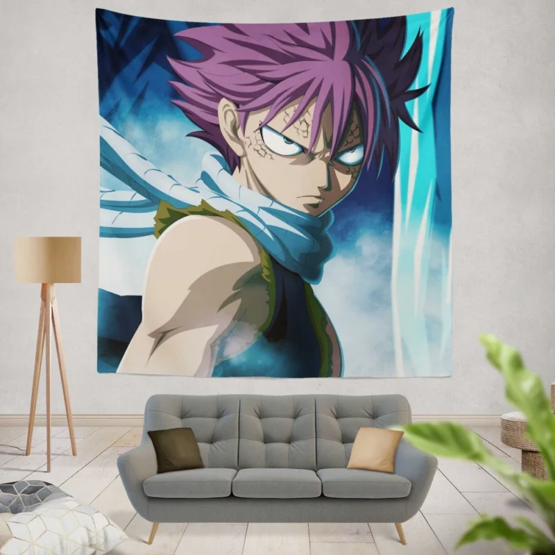 Natsu Dragneel Igniting Courage Anime Wall Tapestry