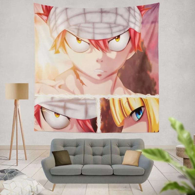 Natsu Dragneel vs Brandish ? Anime Wall Tapestry