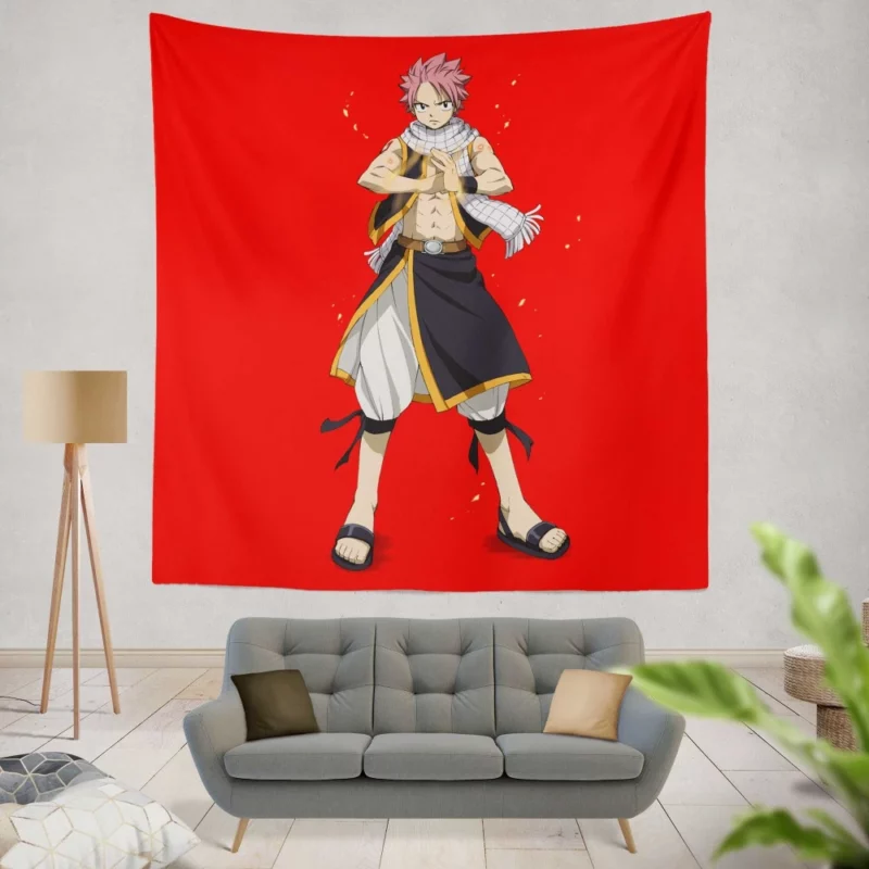 Natsu Fiery Quest Anime Wall Tapestry