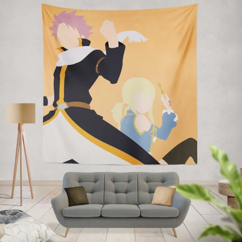 Natsu and Lucy Adventures Anime Wall Tapestry