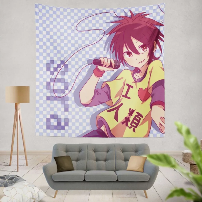 No Game No Life Sora Triumph Anime Wall Tapestry