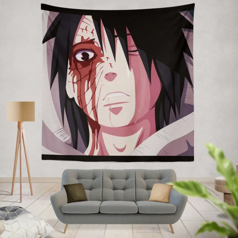 Obito Uchiha Shadowed Past Anime Wall Tapestry