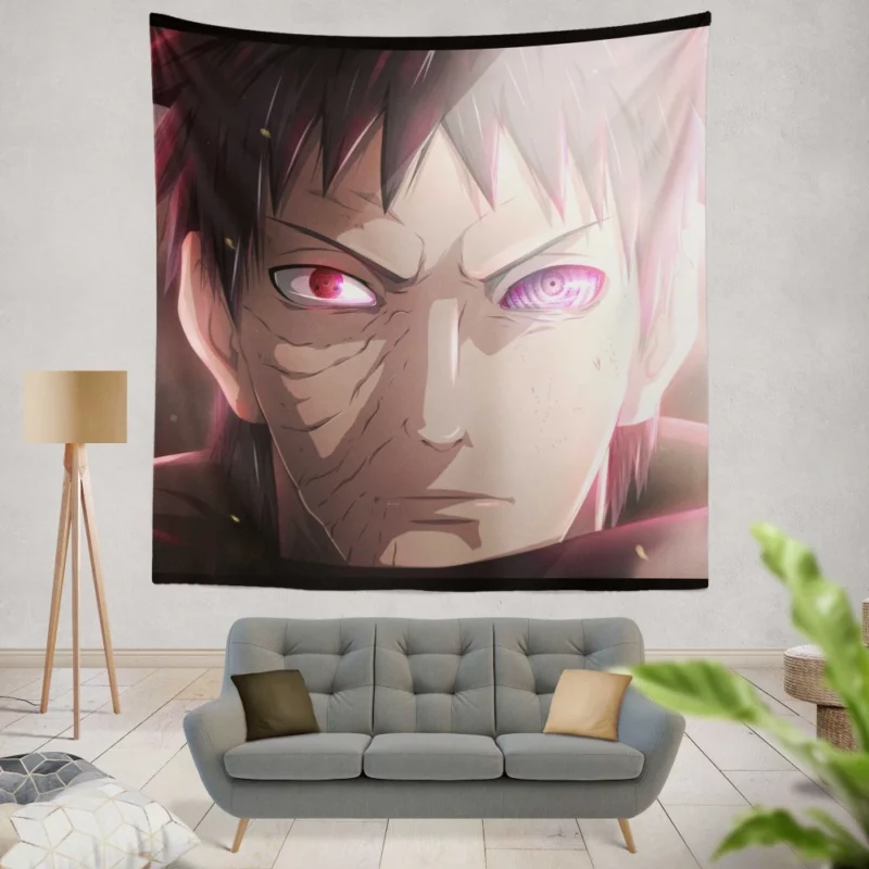 Obito Uchiha Sharingan Wielder Anime Wall Tapestry